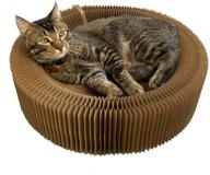 bobbypet premium cat scratcher lounge bed - compact & sturdy round shape for large cats logo