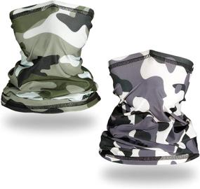 img 4 attached to 🏻 Youth Kids Camo Gaiters | Girls Boys Face Masks Gator | Cooling Bandana Balaclava with UV Protection