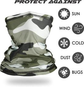 img 3 attached to 🏻 Youth Kids Camo Gaiters | Girls Boys Face Masks Gator | Cooling Bandana Balaclava with UV Protection