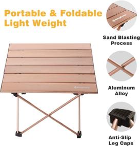 img 3 attached to 🏕️ KingCamp Ultralight Sturdy Aluminum Folding Table – Portable, Ideal for Camping, Beach, Picnic, Garden, Home – Easy to Carry and Install, Available in Large and Small Sizes