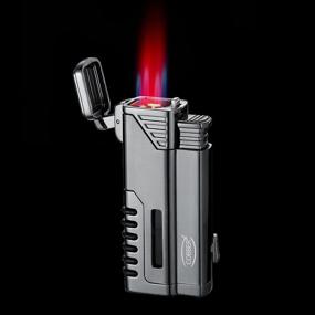 img 2 attached to 🔥 Cobber Torch Lighter: Quad 4 Jet Red Flame Refillable Butane Lighter with Punch - Powerful and Reliable Fire Starter!