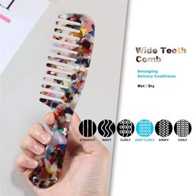 img 2 attached to 🔶 Best Wide Tooth Comb for Effortless Detangling: BESTOOL Wide Tooth Comb for Curly, Long Hair - Ideal for Women, Men, and Kids, Wet or Dry (C-3)