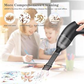 img 3 attached to 🧹 EASYOB Keyboard Cleaner - Handheld Cordless Mini Vacuum for Desk, Rechargeable with LED Light - Ideal for Cleaning Hairs, Crumbs, Desktop, Piano, Car Interior & Sewing Machine