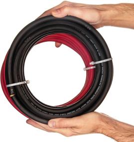 img 2 attached to 🔌 10 Feet Black + Red 1/0 Gauge Torbon X: Flexible Welding Cable, 100% Copper, 600 Volt, Premium Industrial Grade Combo