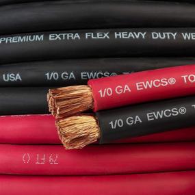 img 3 attached to 🔌 10 Feet Black + Red 1/0 Gauge Torbon X: Flexible Welding Cable, 100% Copper, 600 Volt, Premium Industrial Grade Combo