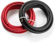 🔌 10 feet black + red 1/0 gauge torbon x: flexible welding cable, 100% copper, 600 volt, premium industrial grade combo logo