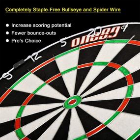img 2 attached to 🎯 ONE80 Gladiator Dartboard: Maximum Scoring Potential and Less Bounce Outs with Top-Grade African Sisal and Sword Edge Staple Free Wire Spider