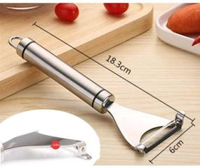 img 3 attached to BYUEE Stainless Steel Y Peeler for Vegetable &amp; Fruit - Premium Potato Peelers