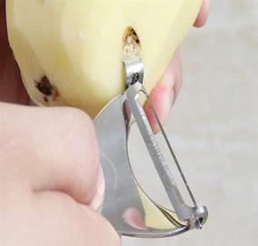 img 2 attached to BYUEE Stainless Steel Y Peeler for Vegetable &amp; Fruit - Premium Potato Peelers