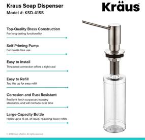 img 2 attached to 💎 Efficient and Stylish: Kraus KSD-41SS Stainless Steel Modern Soap Dispenser