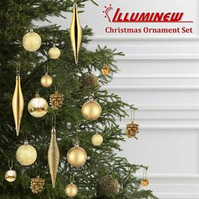 img 2 attached to 🎄 ILLUMINEW Set of 50 Shatterproof Gold Christmas Ball Ornaments - Xmas Seasonal Decorative Baubles Pendants for Tree, Party, Holiday Indoor Decoration