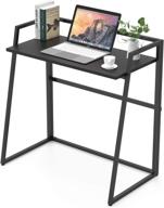 🖥️ eureka ergonomic 33" folding desk table for small spaces – no assembly, black - ideal home office collapsible study writing pc laptop small computer desk logo