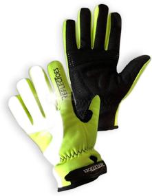 img 4 attached to 🧤 Stay Visible and Stylish with ReflecToes Fluorescent Reflective Gloves - Perfect for Cycling, Running, Walking, and Outdoor Sports. Waterproof and Unisex Design.