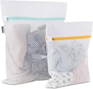 🧺 mamlyn mesh laundry bag set: delicate clothes wash bags for underwear and lingerie, including makeup organizer (1 medium, 1 small) логотип