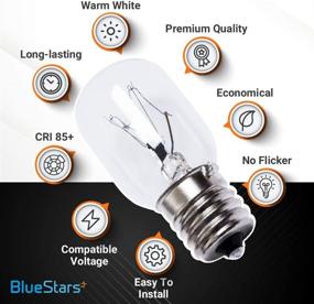 img 3 attached to 🔦 Pack of 6 Premium Replacement Microwave Light Bulbs - Exact Fit for Whirlpool & Maytag Microwaves, Lava Lamps - 40W E17 125V - Replaces 1890433 8206232 AP4512653 - by Blue Stars