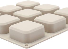 img 1 attached to 🧼 Hedume 3 Pack Silicone Soap Molds: DIY Handmade 9 Cavities Square Mold for Soap Making, Pudding, Muffin, Loaf, Brownie, Cornbread
