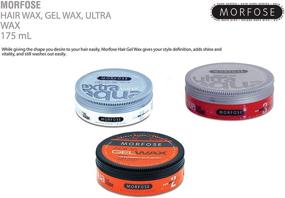 img 3 attached to Morphose #3 Extra Control Aqua Hair Gel Wax 5.92 fl oz - Ideal for Long-lasting Styling and Definition