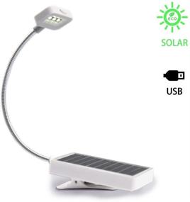 img 3 attached to 💡 Solar LED Book Light: Eco Recharging for Reading in Bed, Adjustable Brightness