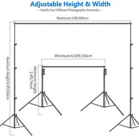 img 1 attached to 📸 Neewer [Enhanced Version] Photography Backdrop Lighting Kit: 2.6Mx3M/8.5ftx10ft Background Support System 800W 5500K Umbrellas Softbox Continuous Lighting for Portrait and Video Shoot Photography