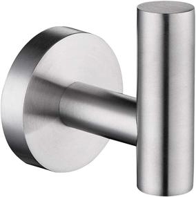 img 4 attached to 🧷 Nolimas Brushed Nickel Towel Hook - SUS 304 Stainless Steel Coat Hooks for Bathroom, Kitchen, Garage, Hotel - Wall Mounted Round Clothes, Towel, Coat, Robe Hook - Cabinet, Closet Door Hanger and Sponges Holder
