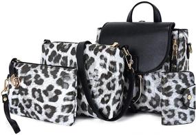 img 4 attached to Handbags Backpack Shoulder Crossbody Set Purple Women's Handbags & Wallets