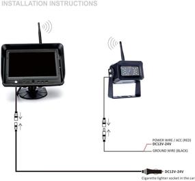 img 1 attached to Премиум-система цифровых беспроводных камер заднего вида: надежная, без помех, с водонепроницаемой камерой заднего вида IP69k и семидюймовым дисплеем для автодомов, грузовиков, прицепов и многого другого.