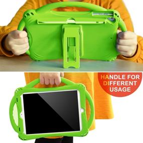 img 1 attached to 📱 TopEsct iPad Air 2 Case for Kids - Shockproof Silicone Handle Stand Case with Tempered Glass Screen Protector - Compatible with iPad Air 1/2, 9.7-inch iPads (2017/2018 Version), and iPad Pro 9.7 (Green)