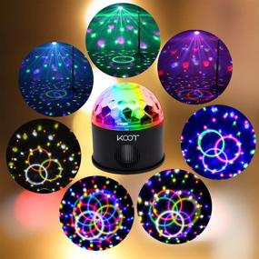 img 3 attached to Enhance Your Parties with KOOT Disco Lights Bluetooth Speaker Sound Activated Party Light: Remote Control LED DJ Strobe Bar Club Stage Dance Light for Kid Room Party, Wedding, Birthday