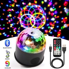 img 1 attached to Enhance Your Parties with KOOT Disco Lights Bluetooth Speaker Sound Activated Party Light: Remote Control LED DJ Strobe Bar Club Stage Dance Light for Kid Room Party, Wedding, Birthday