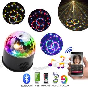 img 2 attached to Enhance Your Parties with KOOT Disco Lights Bluetooth Speaker Sound Activated Party Light: Remote Control LED DJ Strobe Bar Club Stage Dance Light for Kid Room Party, Wedding, Birthday