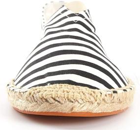 img 2 attached to 👞 Kentti Stripe Espadrilles in Black (Size 8.5) - Stylish Footwear for a Classic Look