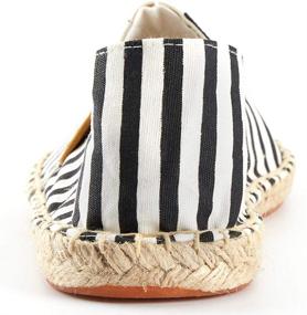 img 1 attached to 👞 Kentti Stripe Espadrilles in Black (Size 8.5) - Stylish Footwear for a Classic Look