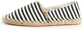img 3 attached to 👞 Kentti Stripe Espadrilles in Black (Size 8.5) - Stylish Footwear for a Classic Look