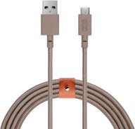 поясной кабель native union xl usb-c к usb-a-10ft сверхпрочный зарядный кабель с кожаным ремешком совместимость с samsung galaxy z fold 2 логотип