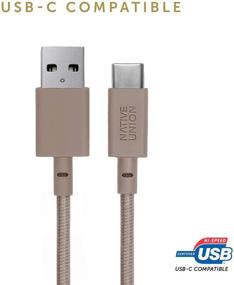 img 3 attached to Native Union Belt Cable XL USB-C To USB-A-10Ft Ultra-Strong Charging Cable With Leather Strap Compatible Samsung Galaxy Z Fold 2