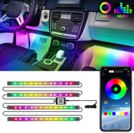 enhance your car's interior with rgbic interior car lights: ledcare 210 modes car led strip lights with wireless smart app control, dreamcolor chasing car neon ambient lighting kits, waterproof under dash lighting, sync to music logo