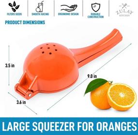 img 2 attached to 🍊 Zulay Premium Metal Orange Squeezer: Extract the Most Juice with our Manual Citrus Juicer