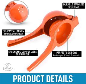 img 3 attached to 🍊 Zulay Premium Metal Orange Squeezer: Extract the Most Juice with our Manual Citrus Juicer