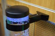 bubble tube bracket - wall-mounted sensory bubble lamp holder to prevent spills - 10cm black steel - playlearn logo