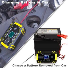 img 2 attached to 🔌 Smart Battery Chargers: 12V/8A 24V/4A Fully-Automatic Charger, Maintainer, Trickle Charger, and Pulse Repair Charger for Car, Motorcycle, Lawn Mower, Boat, RV, SUV, ATV, and More