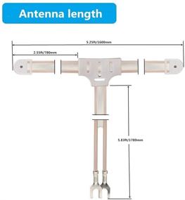 img 2 attached to Ancable 300 Ом FM антенна Т-диполь радио антенна с косьичкой терминалом для Yamaha Sharp JVC Denon Marantz винтажного стерео тюнера приемника