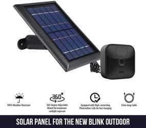 img 3 attached to Wasserstein Solar Panel with Internal Battery for Blink Outdoor & Blink XT2/XT Camera - 1-Pack, Black: Power and Convenience Combined