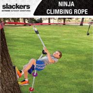 slackers 8 ft multi-color climbing rope - premium outdoor ninja warrior training equipment for kids - enhance your backyard ninjaline obstacle course! logo