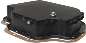 img 2 attached to 🔄 Derale 14201 Transmission Cooling Pan for GM Turbo 400 - Standard Pan in Sleek Black Shade