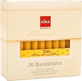 img 2 attached to 🕯️ Eika Box of 20 Finest Beeswax Tree Candles: Honey Yellow, 100% Beeswax, High-Quality, 10.5cm