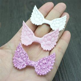 img 2 attached to 👼 White Angel Wings Appliques - Pack of 30 Sew-On Patches for Hair Accessories, Cake Toppers, Scrapbooking, Dolls, and DIY Crafts