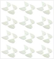 👼 white angel wings appliques - pack of 30 sew-on patches for hair accessories, cake toppers, scrapbooking, dolls, and diy crafts logo