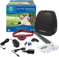🐾 petsafe stay and play wireless fence: above ground electric pet fence for stubborn dogs - invisible fence brand's waterproof and rechargeable training collar logo