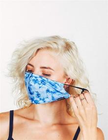 img 2 attached to FYDELITY Tie Dye Blue Face Mask: Breathable, Adjustable, Comfortable, and Reusable Fabric