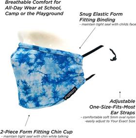 img 3 attached to FYDELITY Tie Dye Blue Face Mask: Breathable, Adjustable, Comfortable, and Reusable Fabric